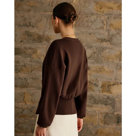 Commense Golden Button Plain Cardigan Size XS - Picture 4 of 5